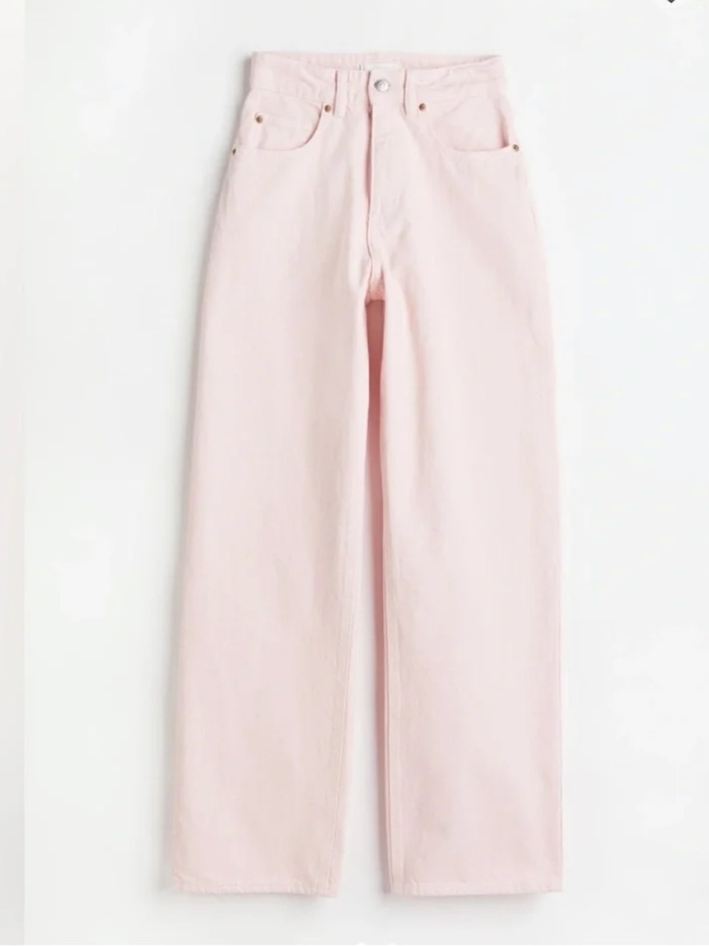 H&M Pastel Pink Wide-Leg Jeans